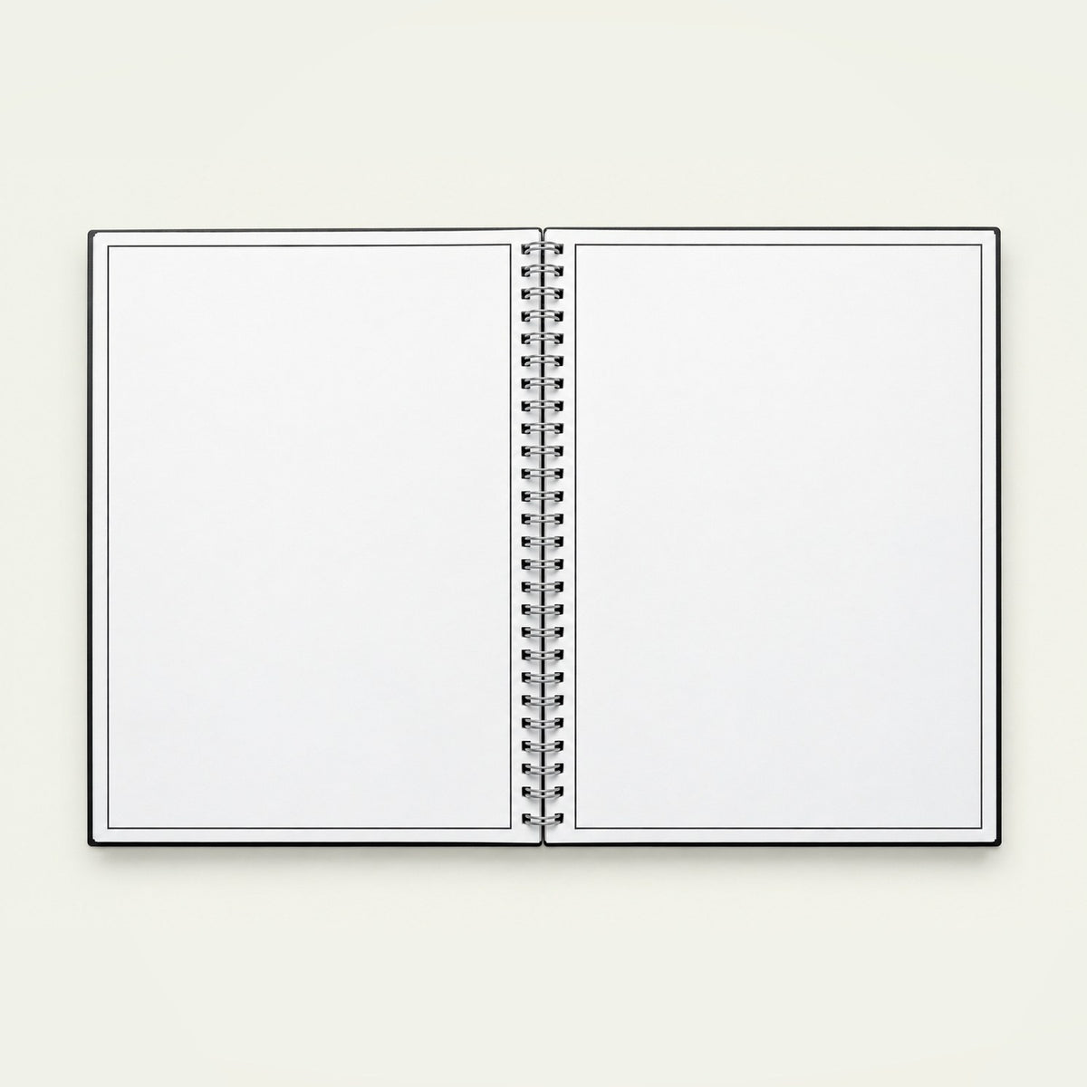 Infinote Original Series A4 Reusable EverWrite Notebook – Black, open, blank pages