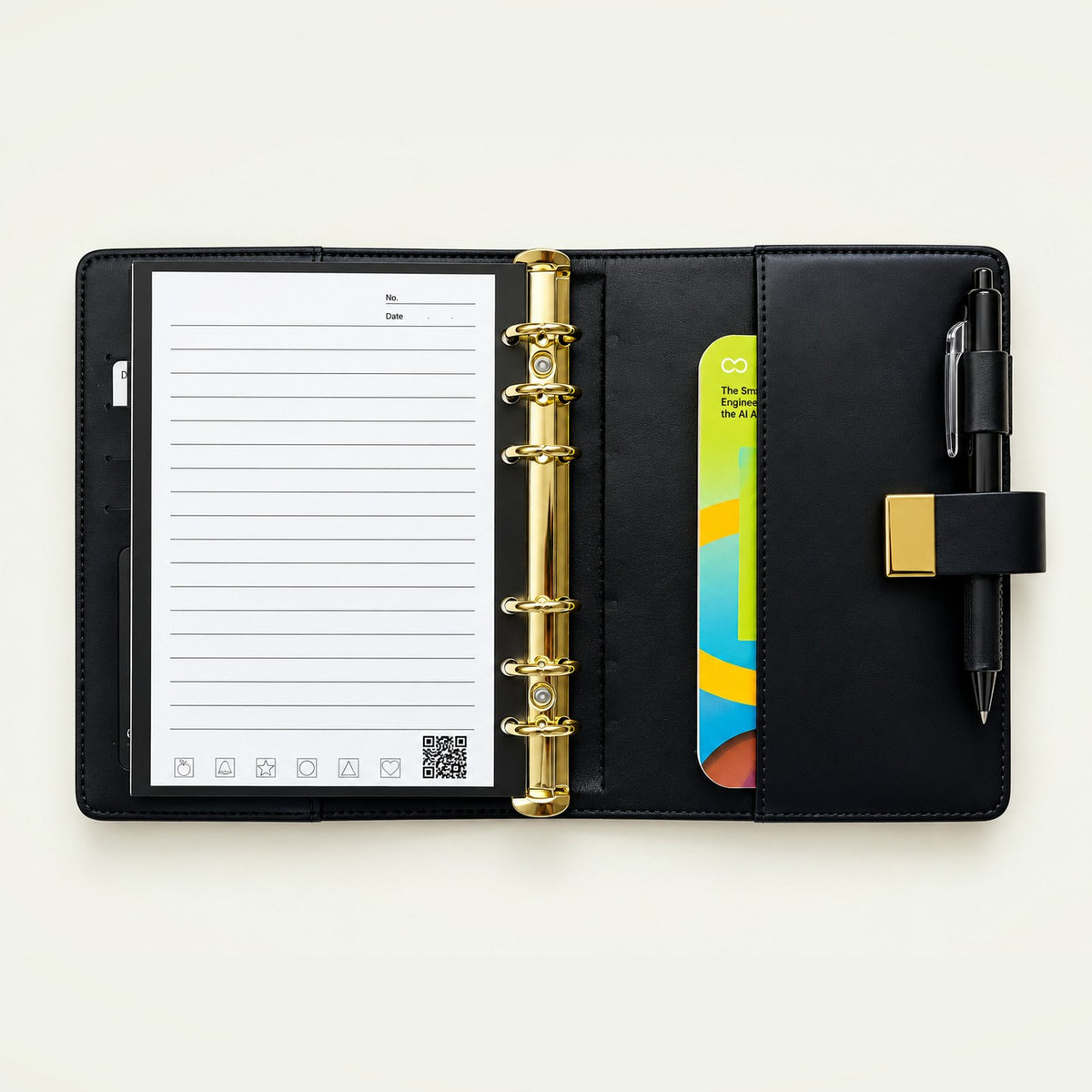 Infinote Secure Series AI Smart Notebook – Secure, open, ruled page with pen
