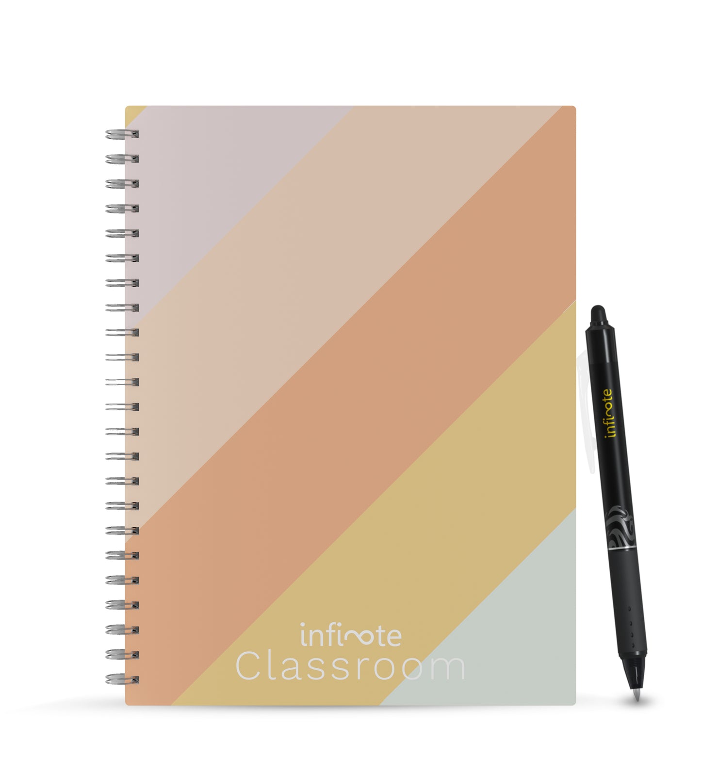 Infinote Classroom 5 Subject Reusable Stone Paper Smart Notebook - Includes 1 Erasable Pen