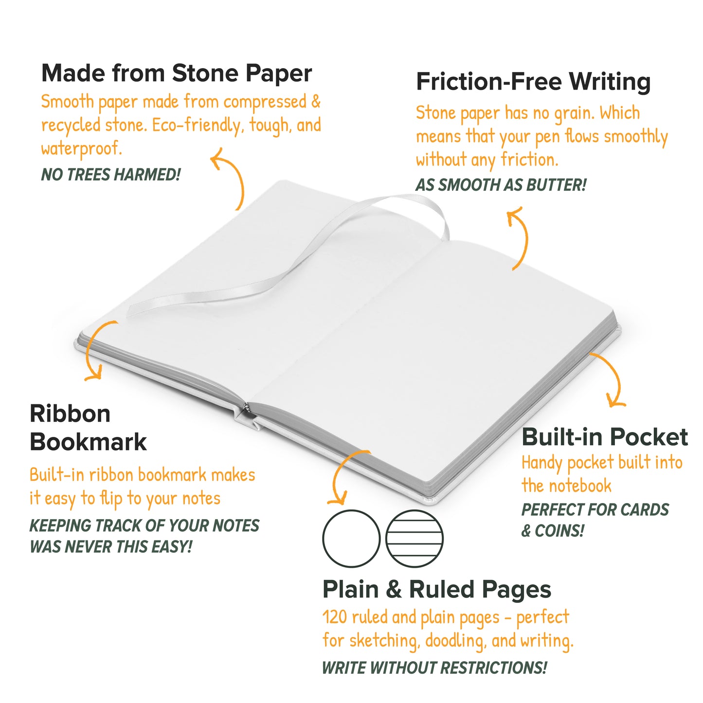 Classic Lite White Reusable Smart Notebook : Sustainable Note-Taking Solution 📓💚