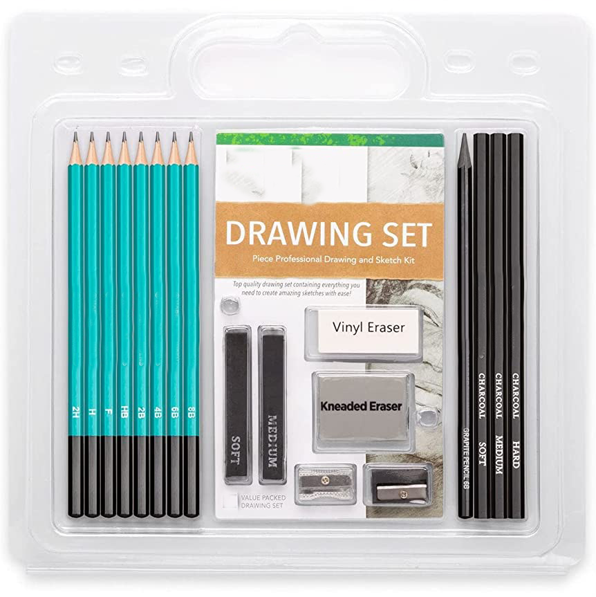 Simple Drawing Kit 18-Piece Drawing Kit: The Perfect Gift for Aspiring Artists and Creati ...