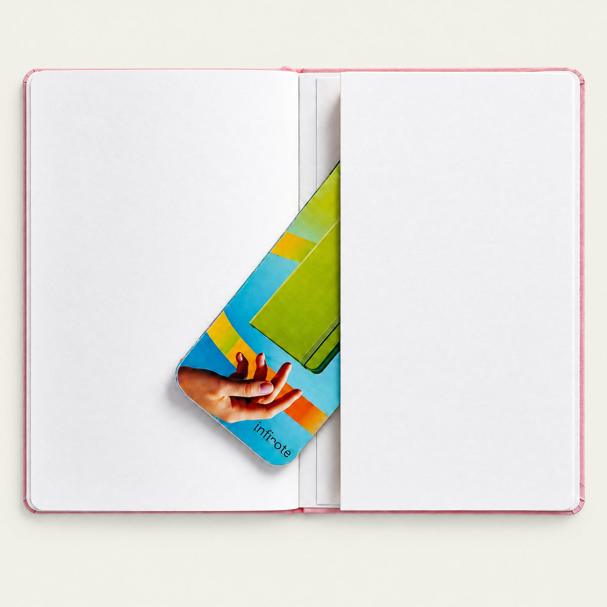 Infinote Classic Reusable Stone Paper AI Smart Notebook – Baby Pink, inside back pocket