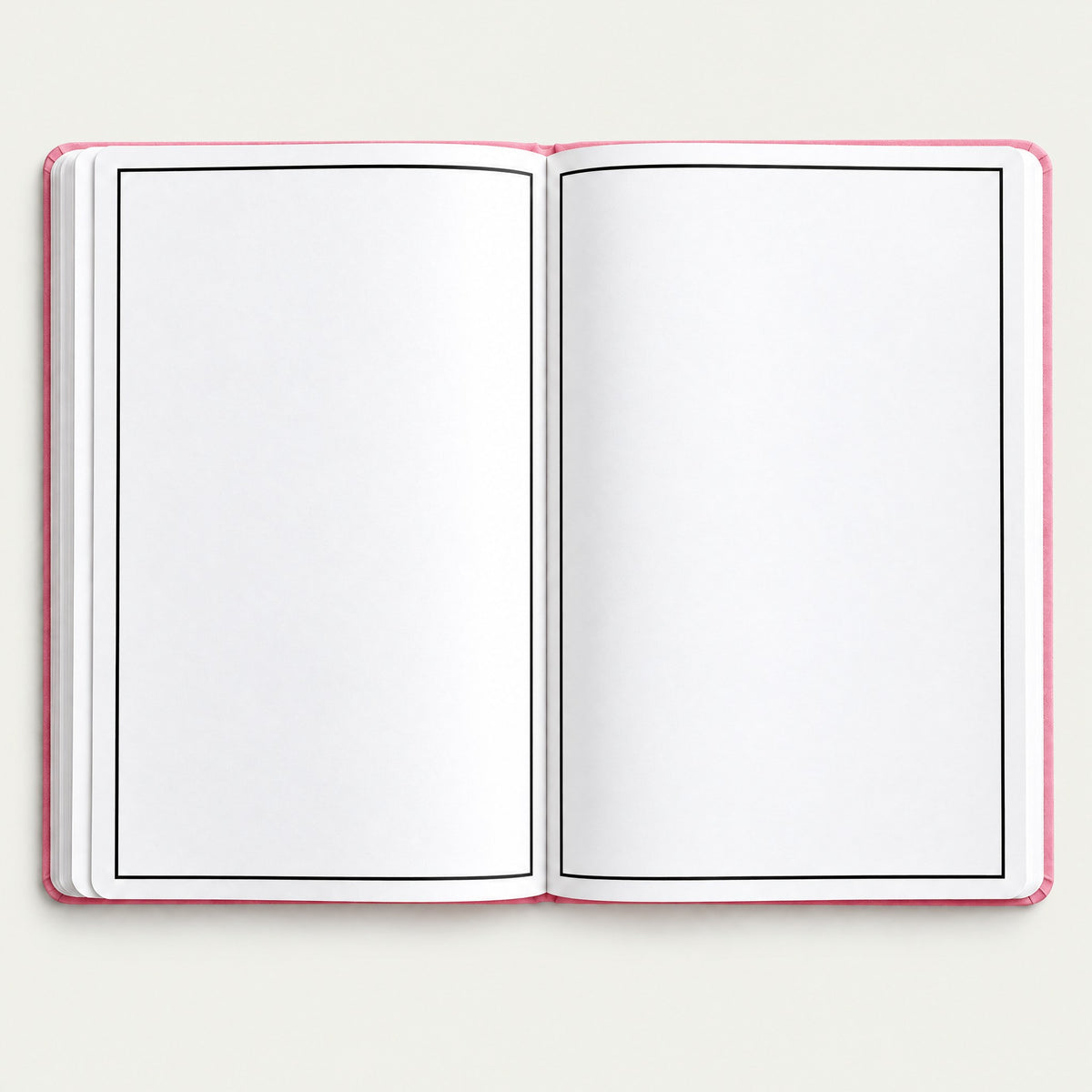Infinote Classic Reusable Stone Paper AI Smart Notebook – Baby Pink, open, blank pages