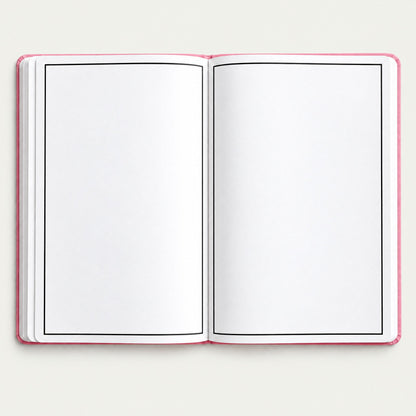 Infinote Classic Reusable Stone Paper AI Smart Notebook – Baby Pink, open, blank pages