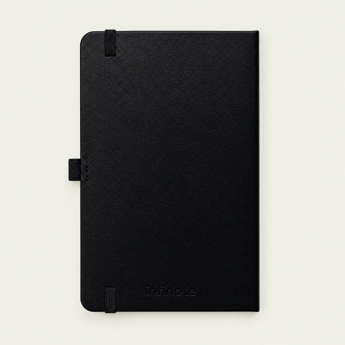 Infinote Classic Reusable Stone Paper AI Smart Notebook – Black, back view