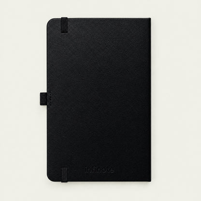 Infinote Classic Reusable Stone Paper AI Smart Notebook – Black, back view