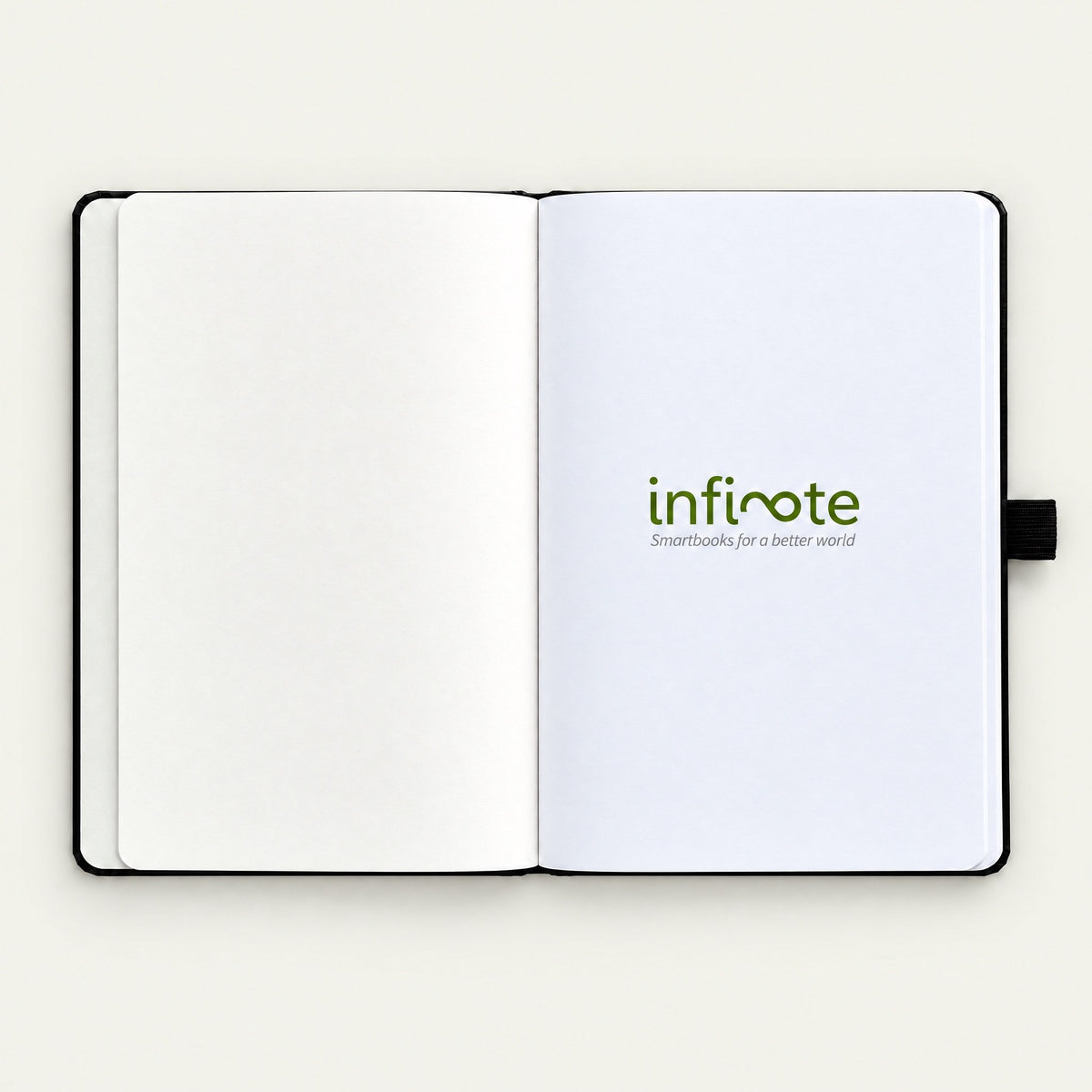 Infinote Classic Reusable Stone Paper AI Smart Notebook – Black, branding page