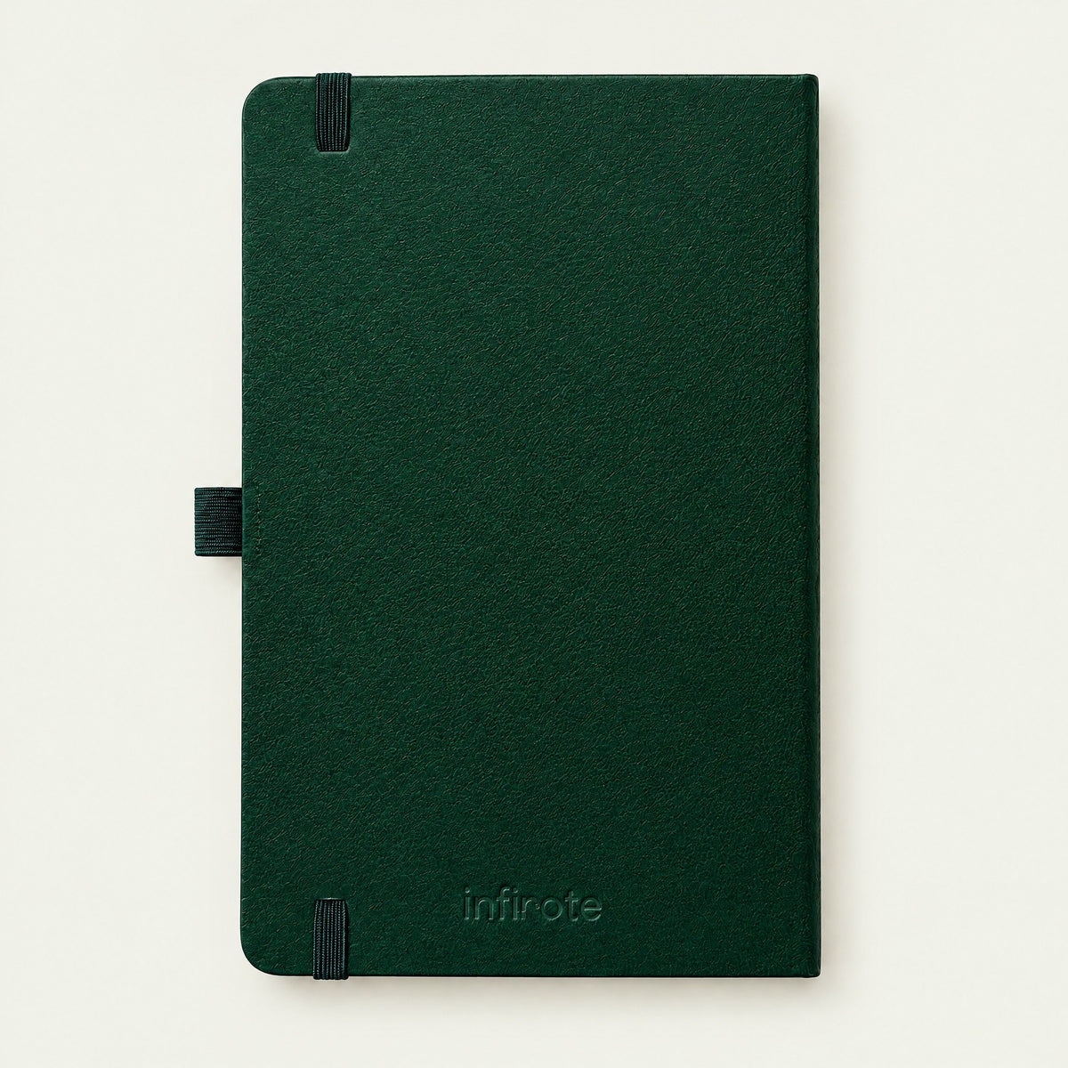 Infinote Classic Reusable Stone Paper AI Smart Notebook – Dark Green, back view