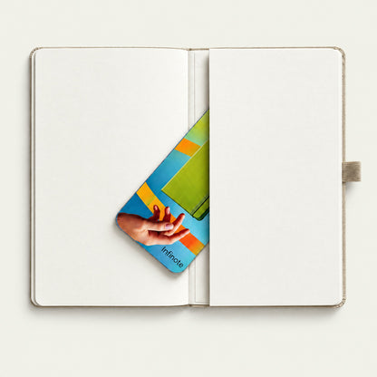 Infinote Classic Reusable Stone Paper AI Smart Notebook – Ivory, inside back pocket
