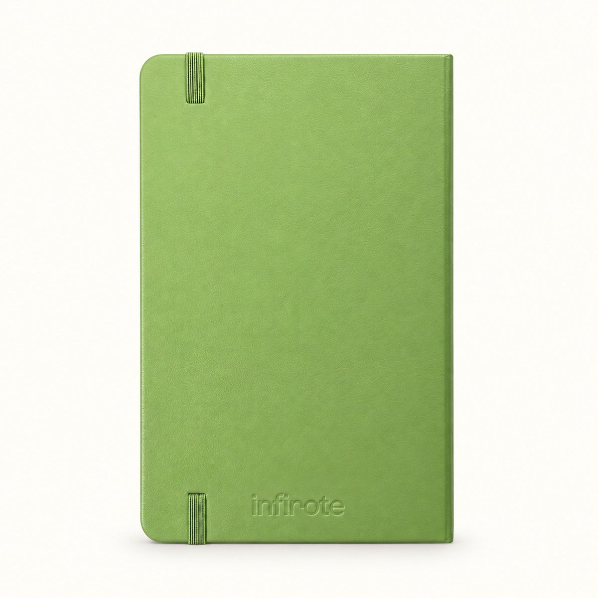 Infinote Classic Reusable Stone Paper AI Smart Notebook – Lime Green, back view