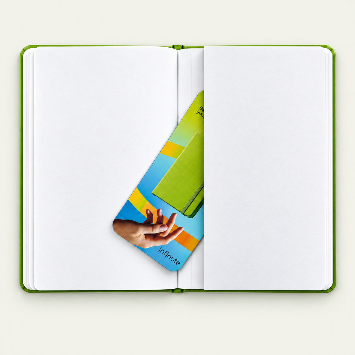 Infinote Classic Reusable Stone Paper AI Smart Notebook – Lime Green, inside back pocket