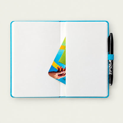 Infinote Classic Reusable Stone Paper AI Smart Notebook – Reef Blue, inside back pocket