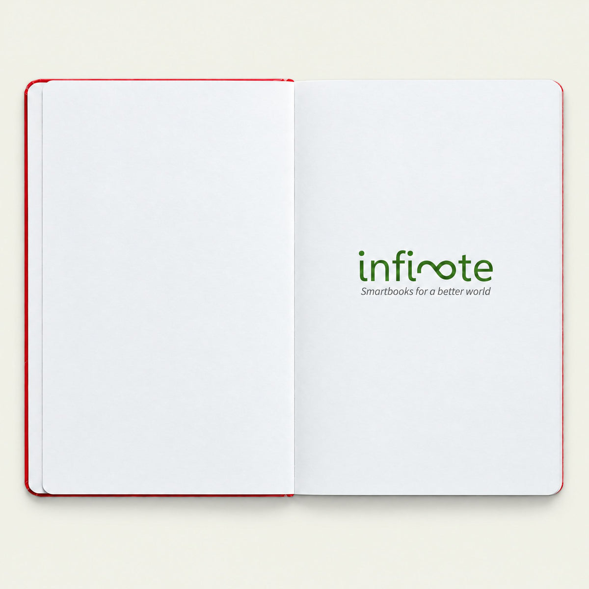 Infinote Classic Reusable Stone Paper AI Smart Notebook – Scarlet Red, branding page