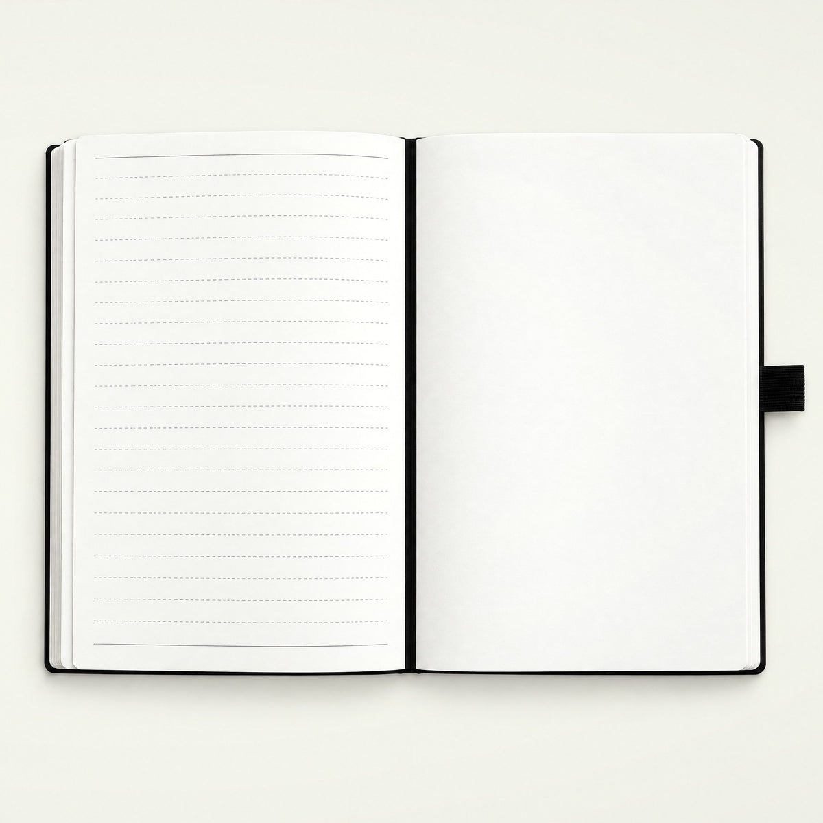 Infinote Classic Ribbed Reusable Stone Paper AI Smart Notebook – Black, Compact, open, ruled and blank pages