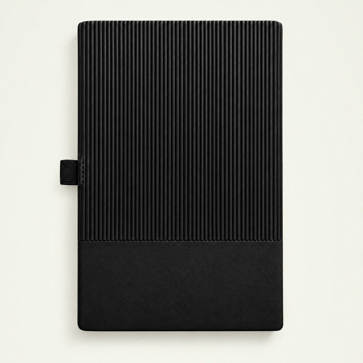 Infinote Classic Ribbed Reusable Stone Paper AI Smart Notebook – Black, Large, back view