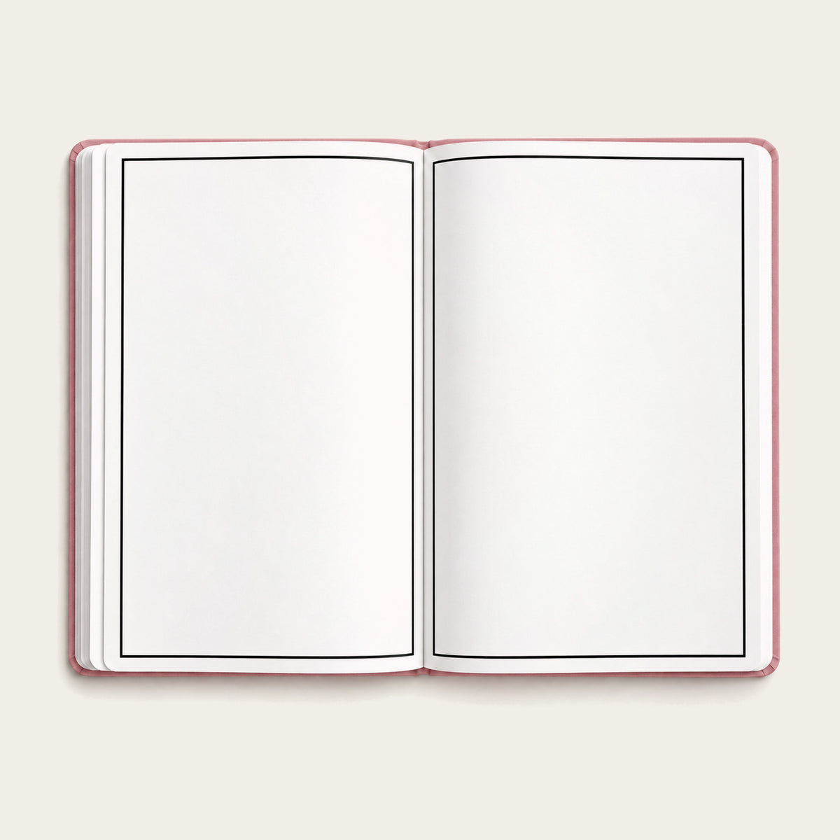 Infinote Classic Reusable Stone Paper AI Smart Notebook – Baby Pink, open blank pages