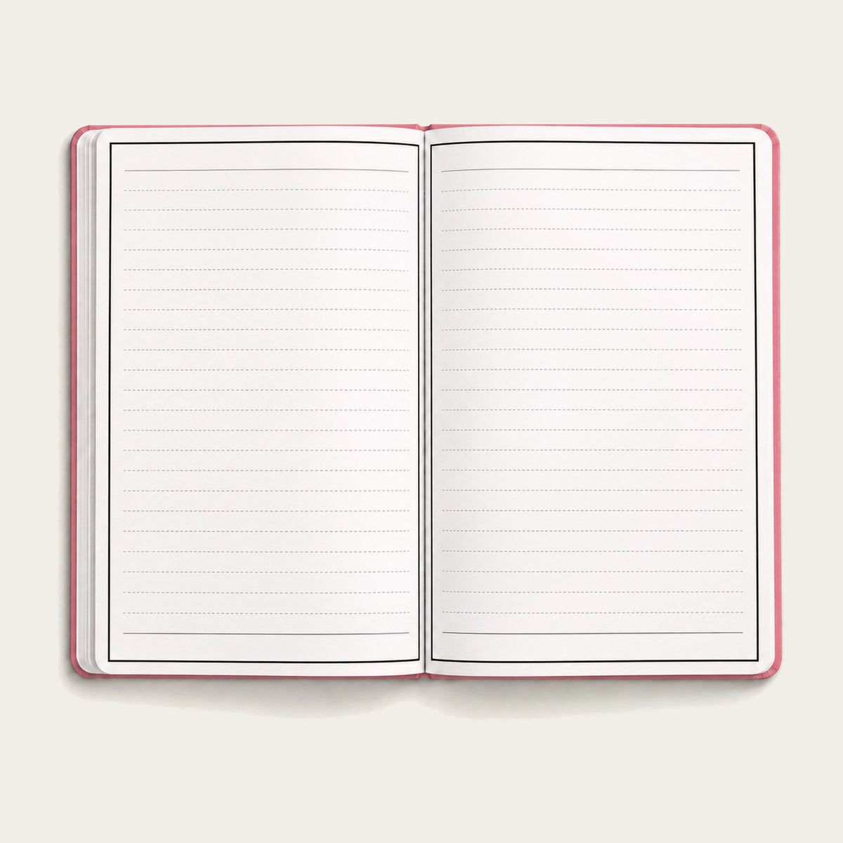 Infinote Classic Reusable Stone Paper AI Smart Notebook – Baby Pink, open ruled pages