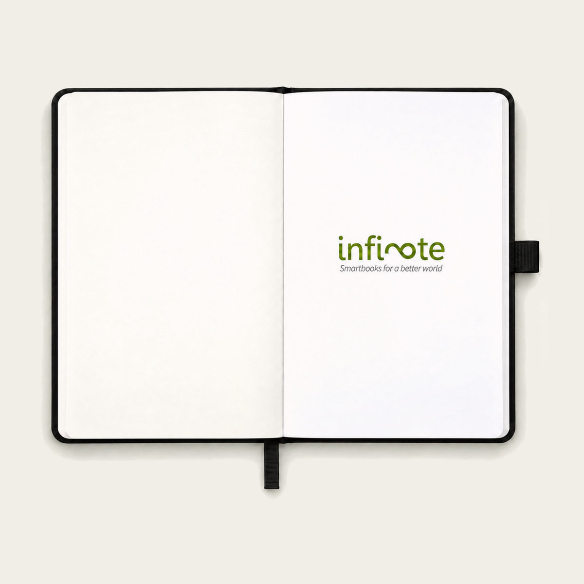 Infinote Classic Reusable Stone Paper AI Smart Notebook – Black, branding page