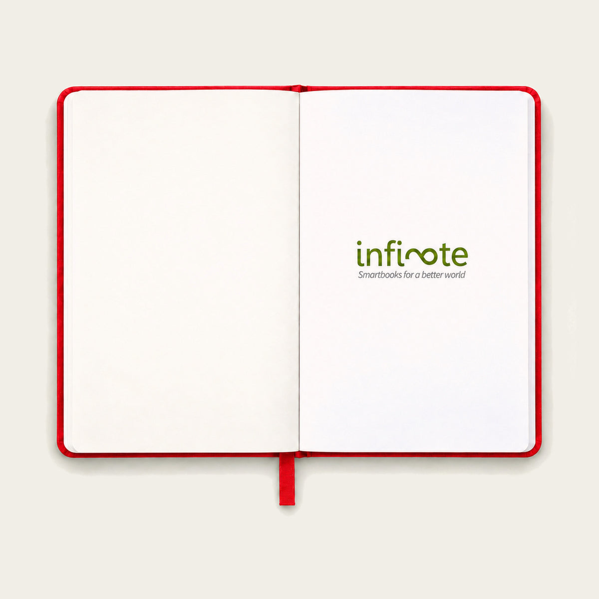 Infinote Classic Reusable Stone Paper AI Smart Notebook – Scarlet Red, branding page