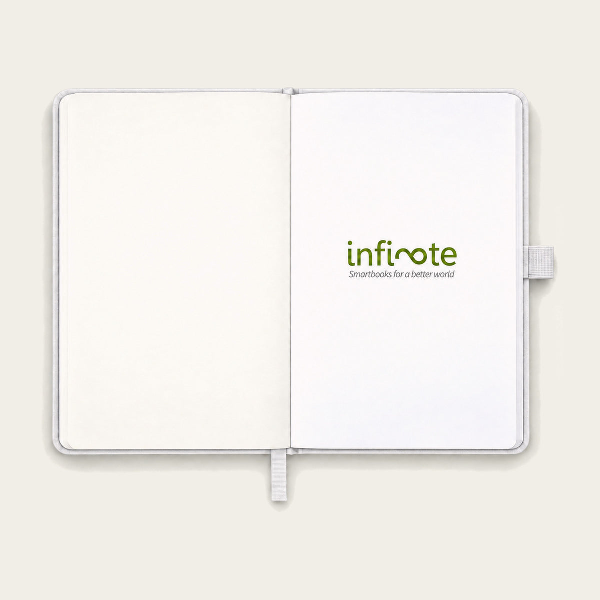 Infinote Classic Reusable Stone Paper AI Smart Notebook – White, branding page