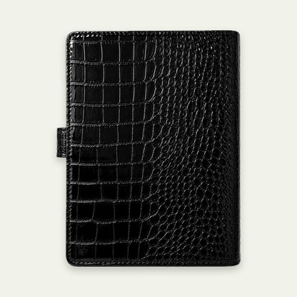 Infinote Elite Croc Limited Edition AI Planner Smart Notebook, Black Croc, back view