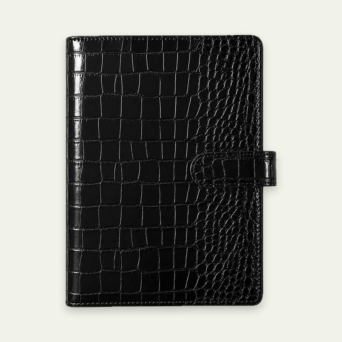 Infinote Elite Croc Limited Edition AI Planner Smart Notebook, Black Croc, front view