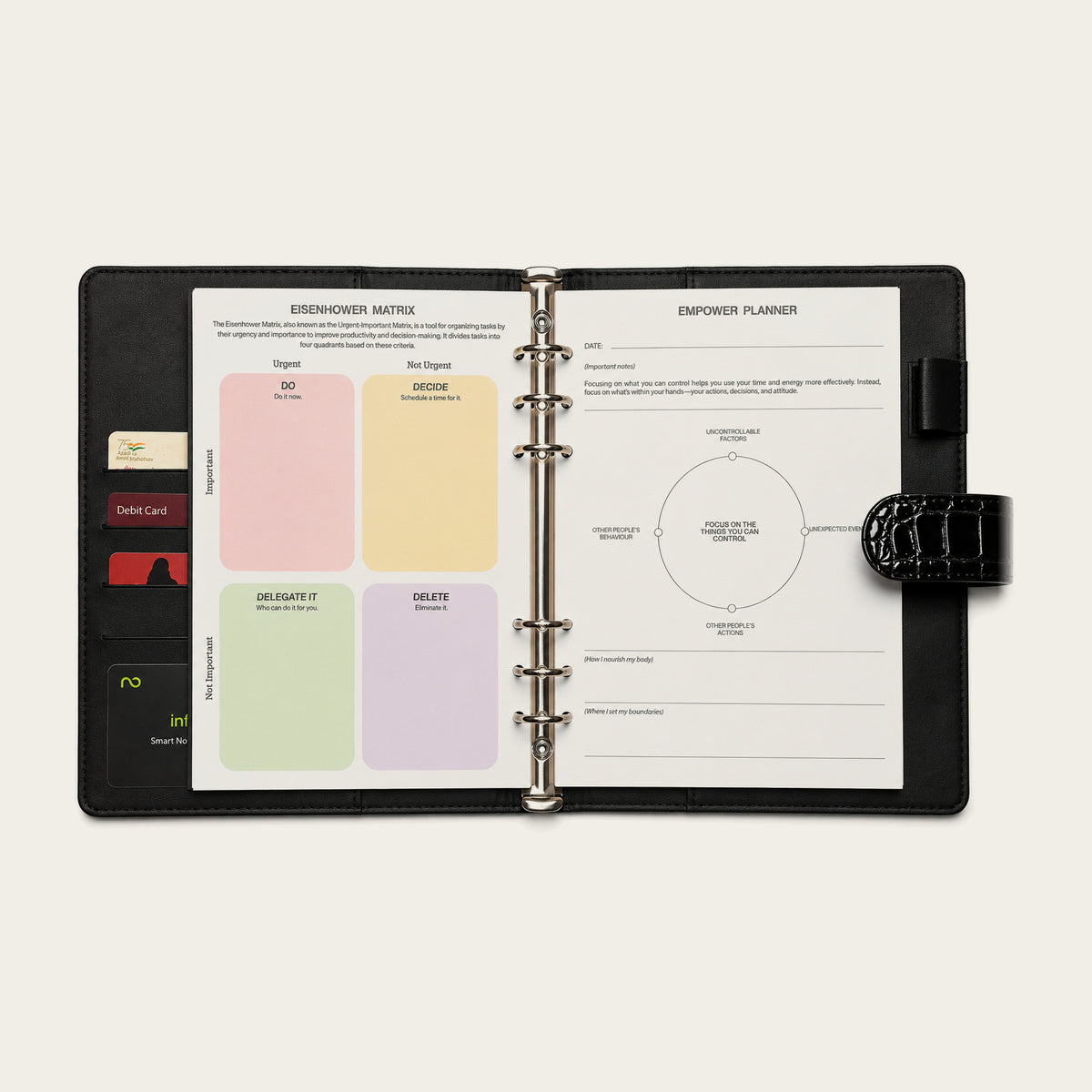 Infinote Elite Croc Limited Edition AI Planner Smart Notebook – Black Croc, planner pages 1
