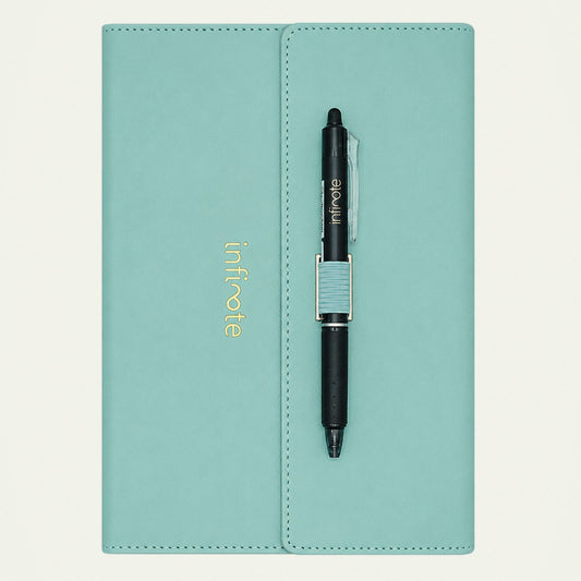 Infinote Elite Series AI Planner Smart Notebook – Seafoam, front view