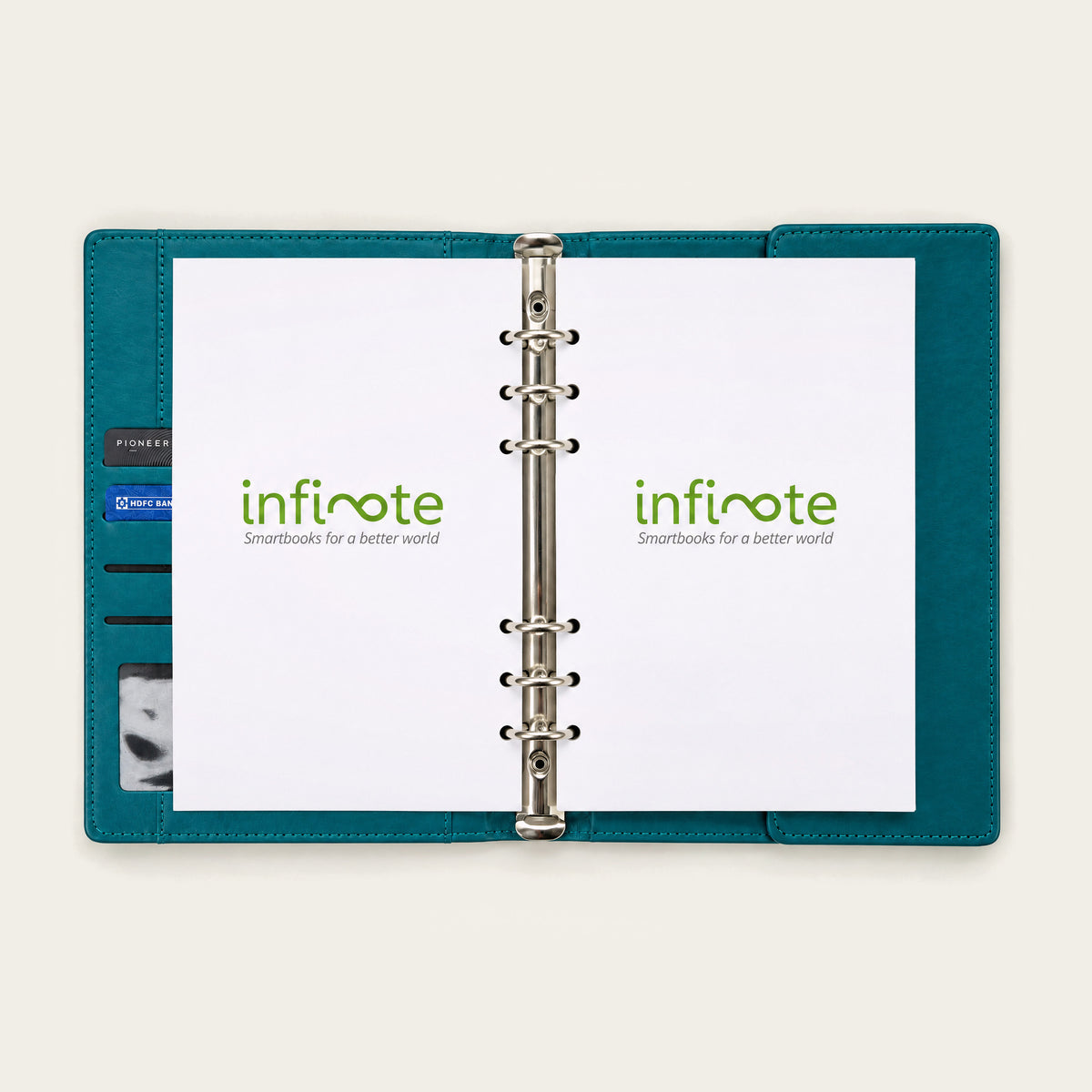 Infinote Elite Series AI Planner Smart Notebook – Turquoise, branding page
