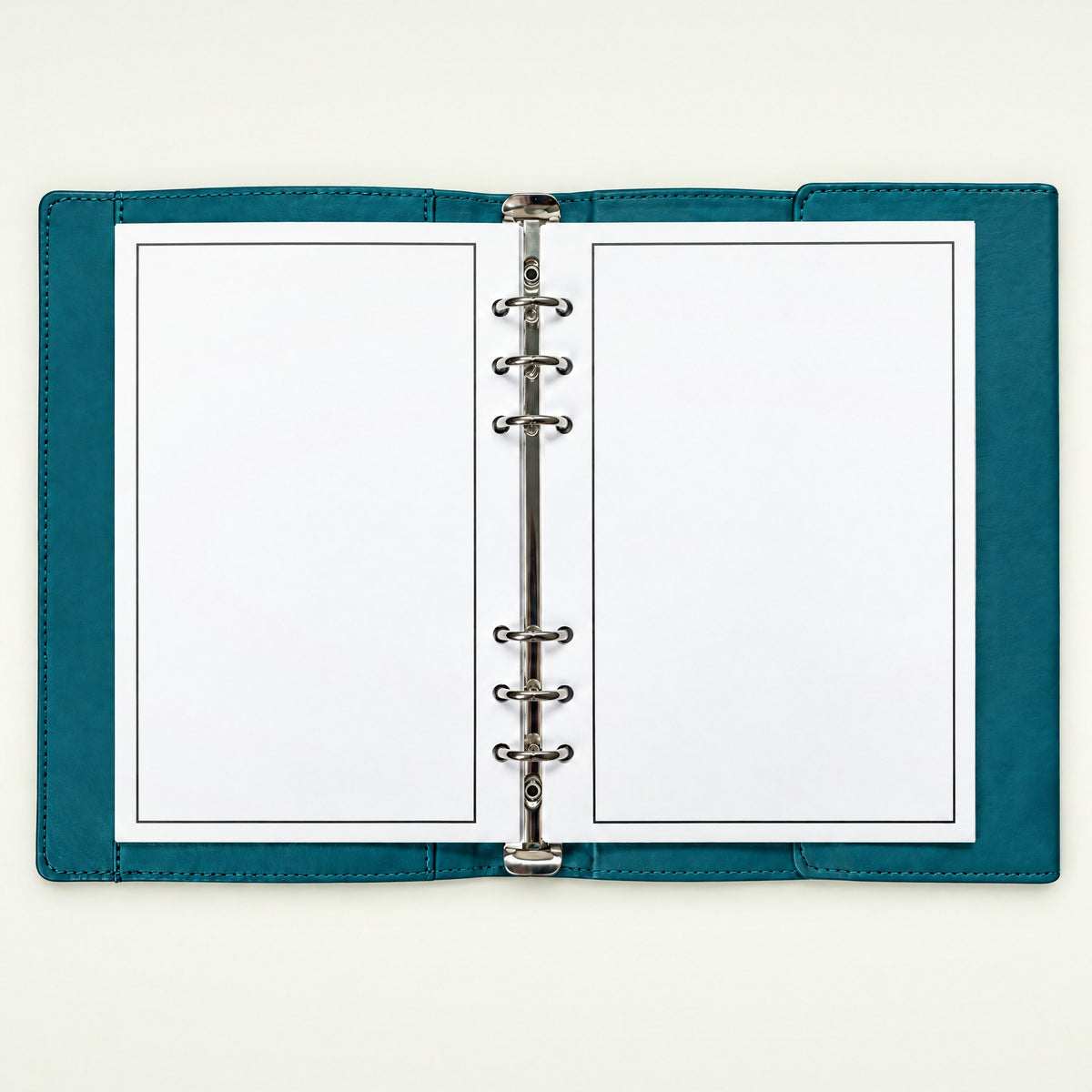Infinote Elite Series AI Planner Smart Notebook – Turquoise, open, blank pages