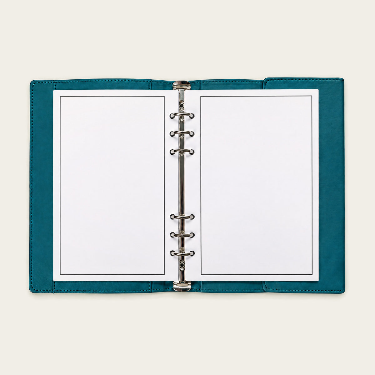 Infinote Elite Series AI Planner Smart Notebook – Turquoise, open blank pages