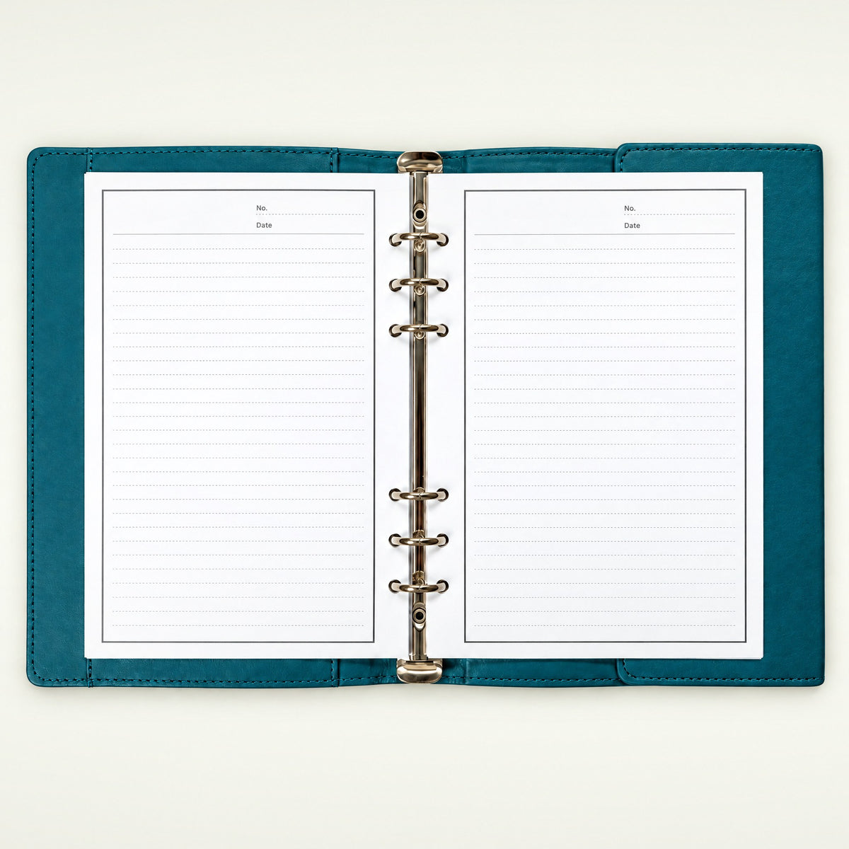 Infinote Elite Series AI Planner Smart Notebook – Turquoise, open, ruled and blank pages