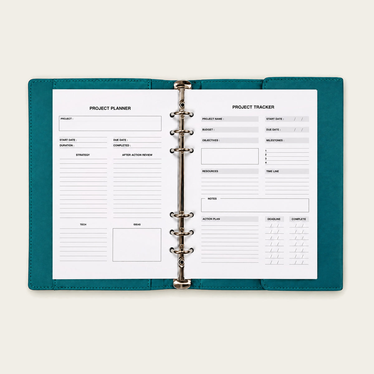Infinote Elite Series AI Planner Smart Notebook – Turquoise, planner pages 3