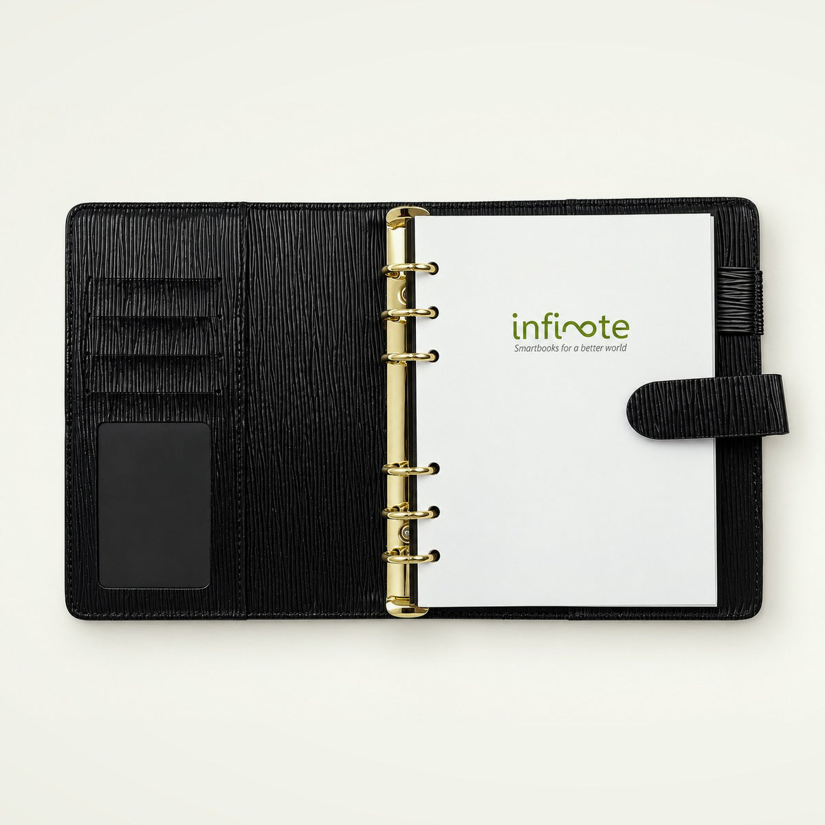 Infinote Executive Mini AI Smart Notebook – Black, branding page