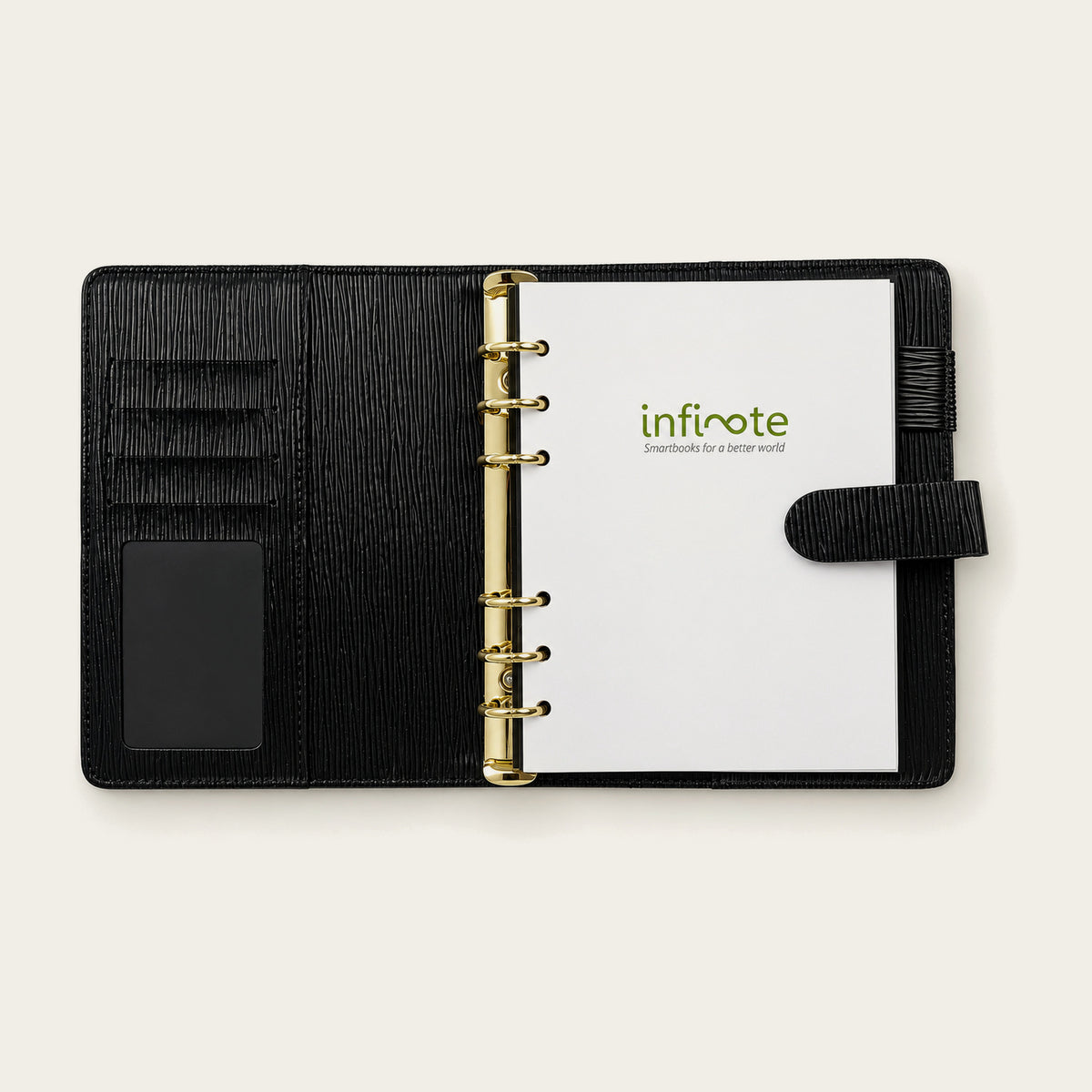 Infinote Executive Mini AI Smart Notebook – Black, branding page