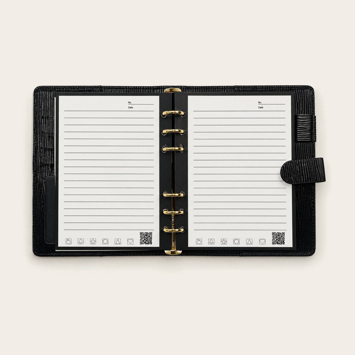 Infinote Executive Mini AI Smart Notebook – Black, open ruled pages