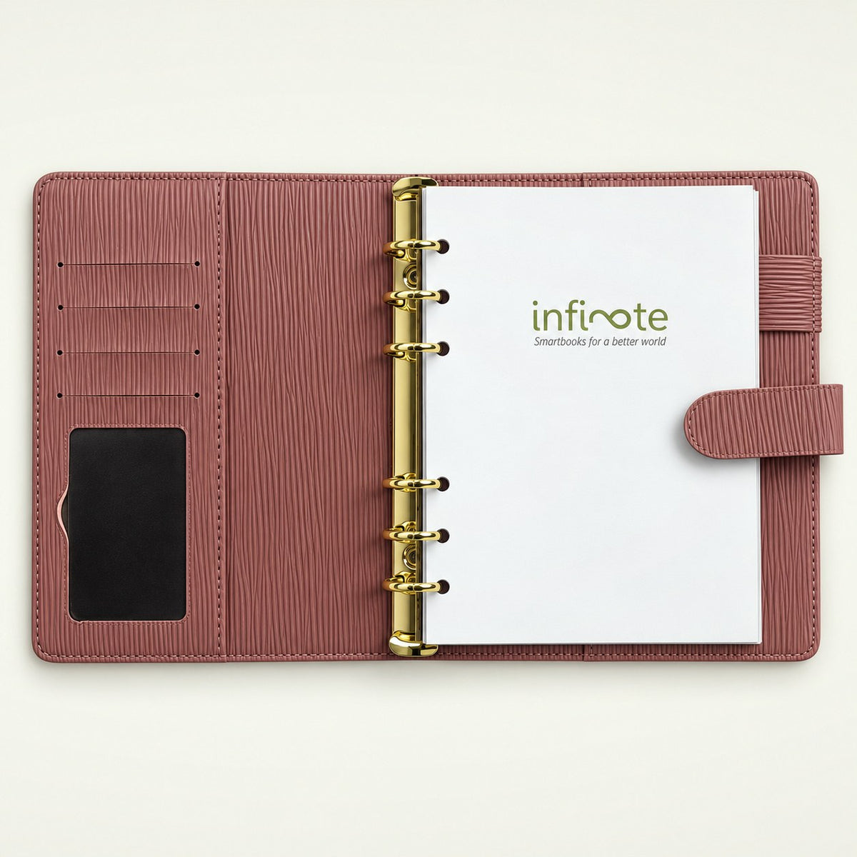 Infinote Executive Mini AI Smart Notebook – Mauve, branding page