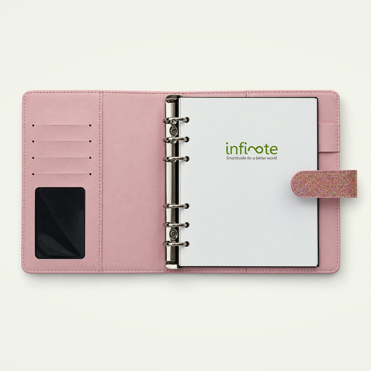 Infinote Executive Mini AI Smart Notebook – Pink, branding page