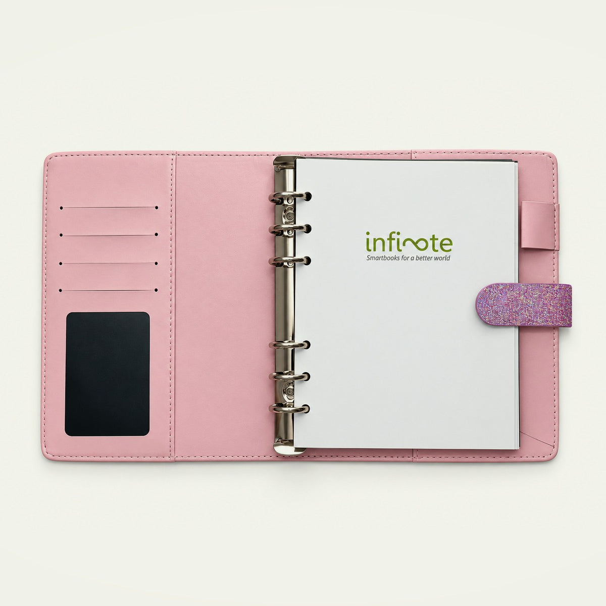 Infinote Executive Mini AI Smart Notebook – Rose Gold, branding page