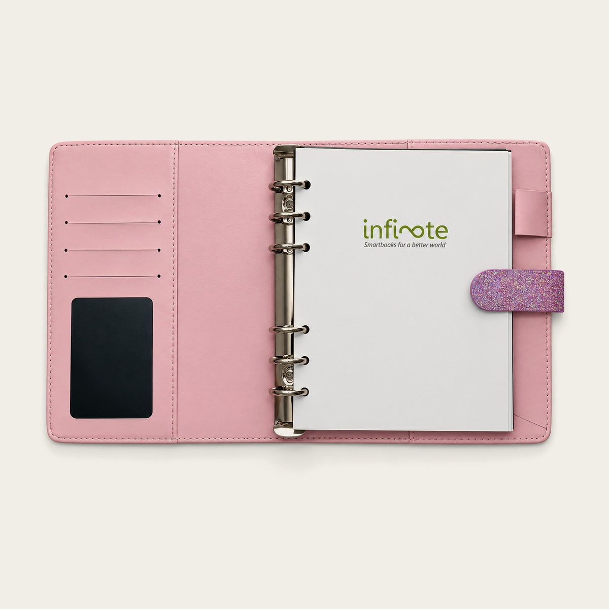 Infinote Executive Mini AI Smart Notebook – Rose Gold, branding page