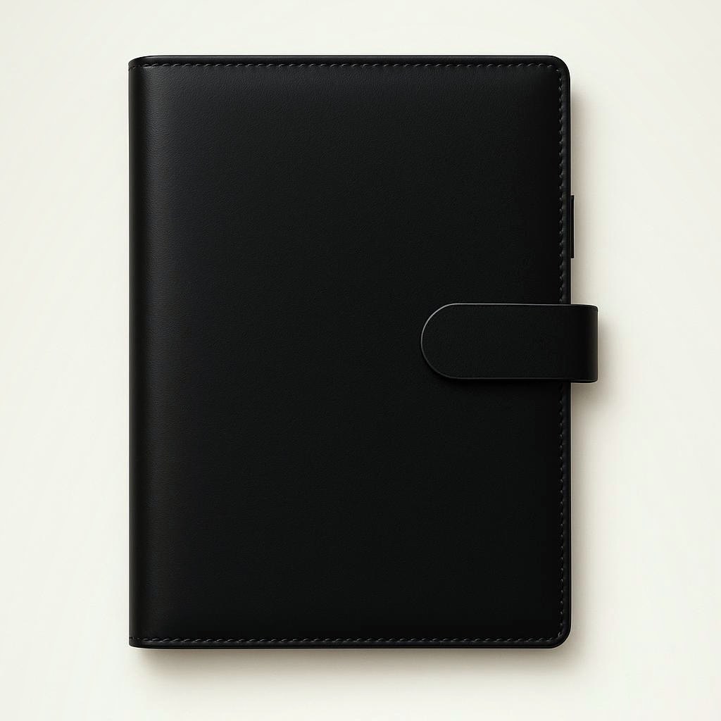 Infinote Executive Series AI Planner Smart Notebook – Black, front view