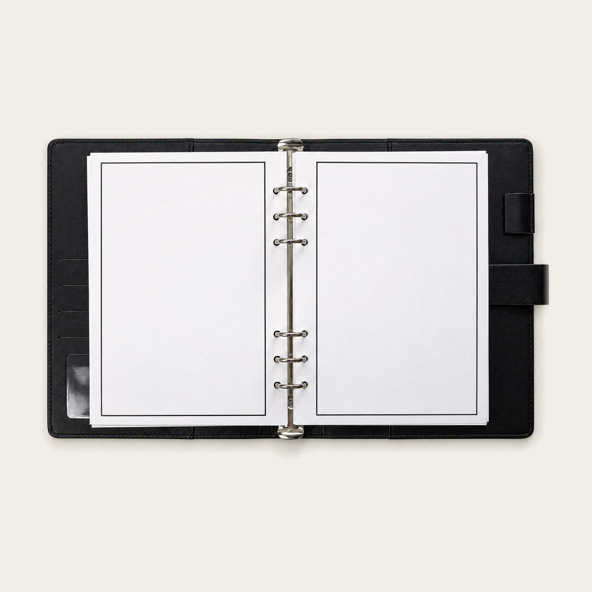 Infinote Executive Series AI Planner Smart Notebook – Black, open blank pages