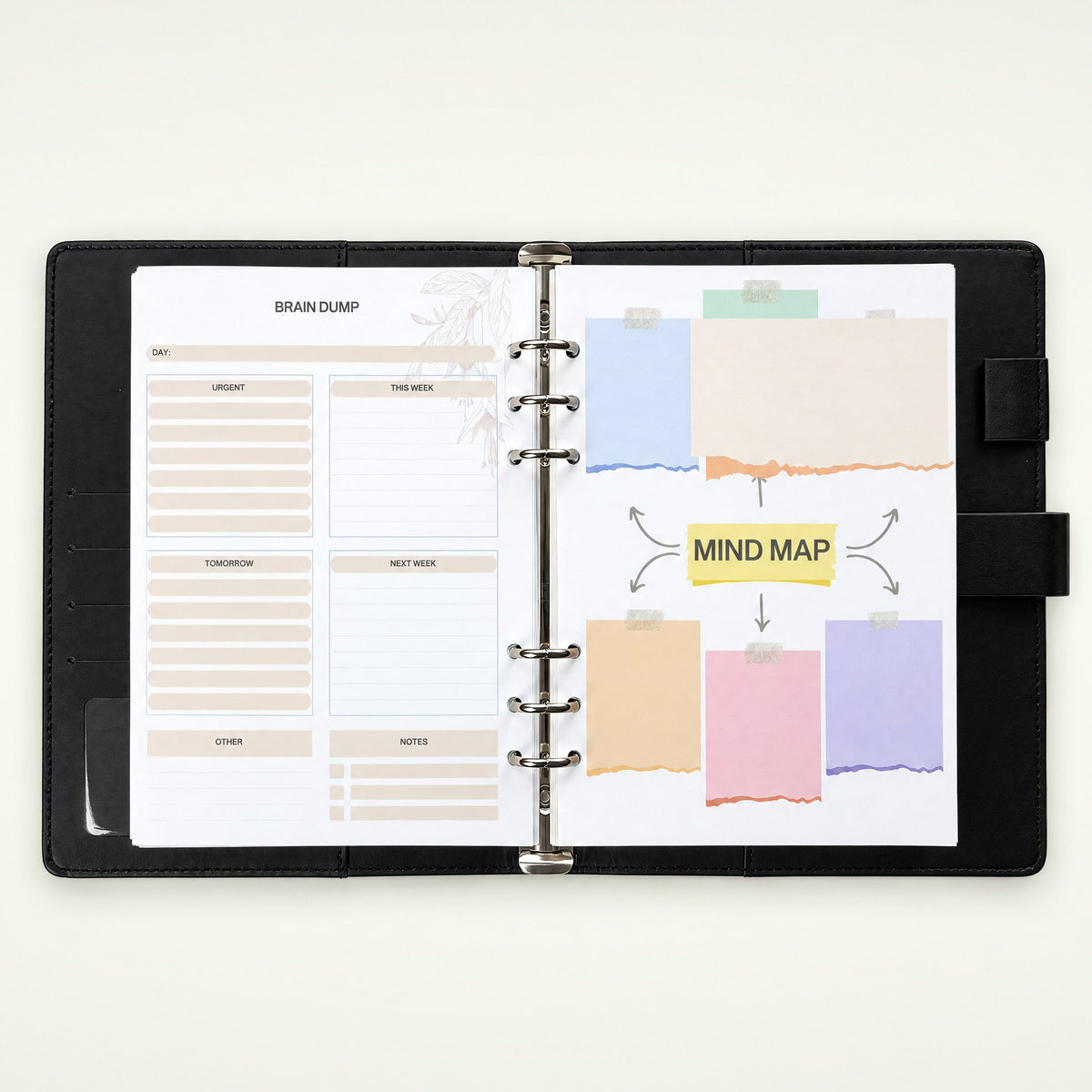 Infinote Executive Series AI Planner Smart Notebook – Black, planner pages