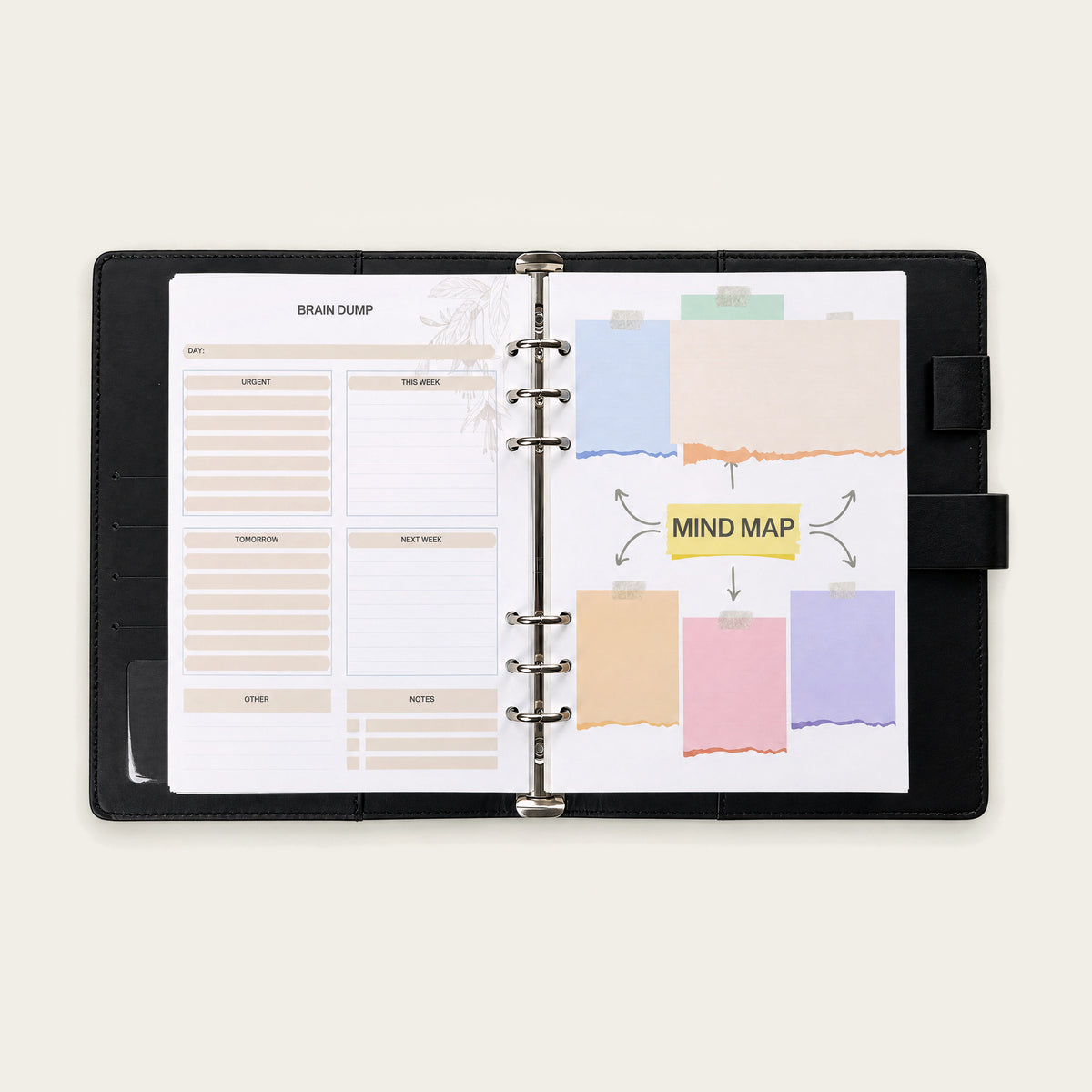Infinote Executive Series AI Planner Smart Notebook – Black, planner pages 1