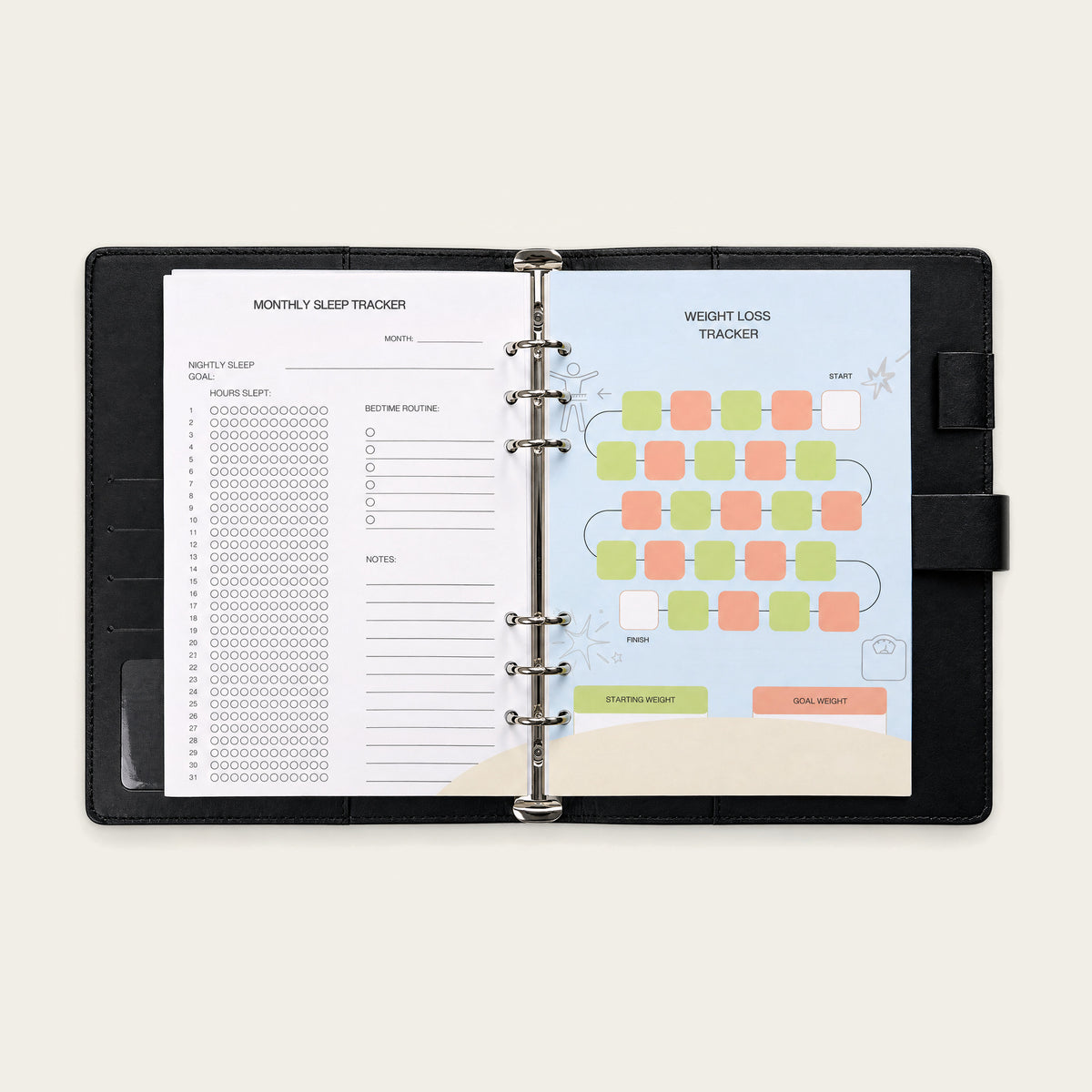 Infinote Executive Series AI Planner Smart Notebook – Black, planner pages 2