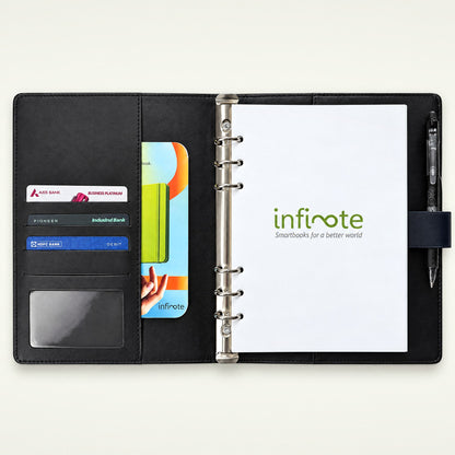 Infinote Executive Series AI Planner Smart Notebook – Navy Blue, branding page