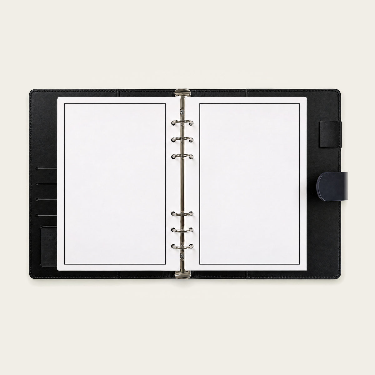 Infinote Executive Series AI Planner Smart Notebook – Navy Blue, open blank pages