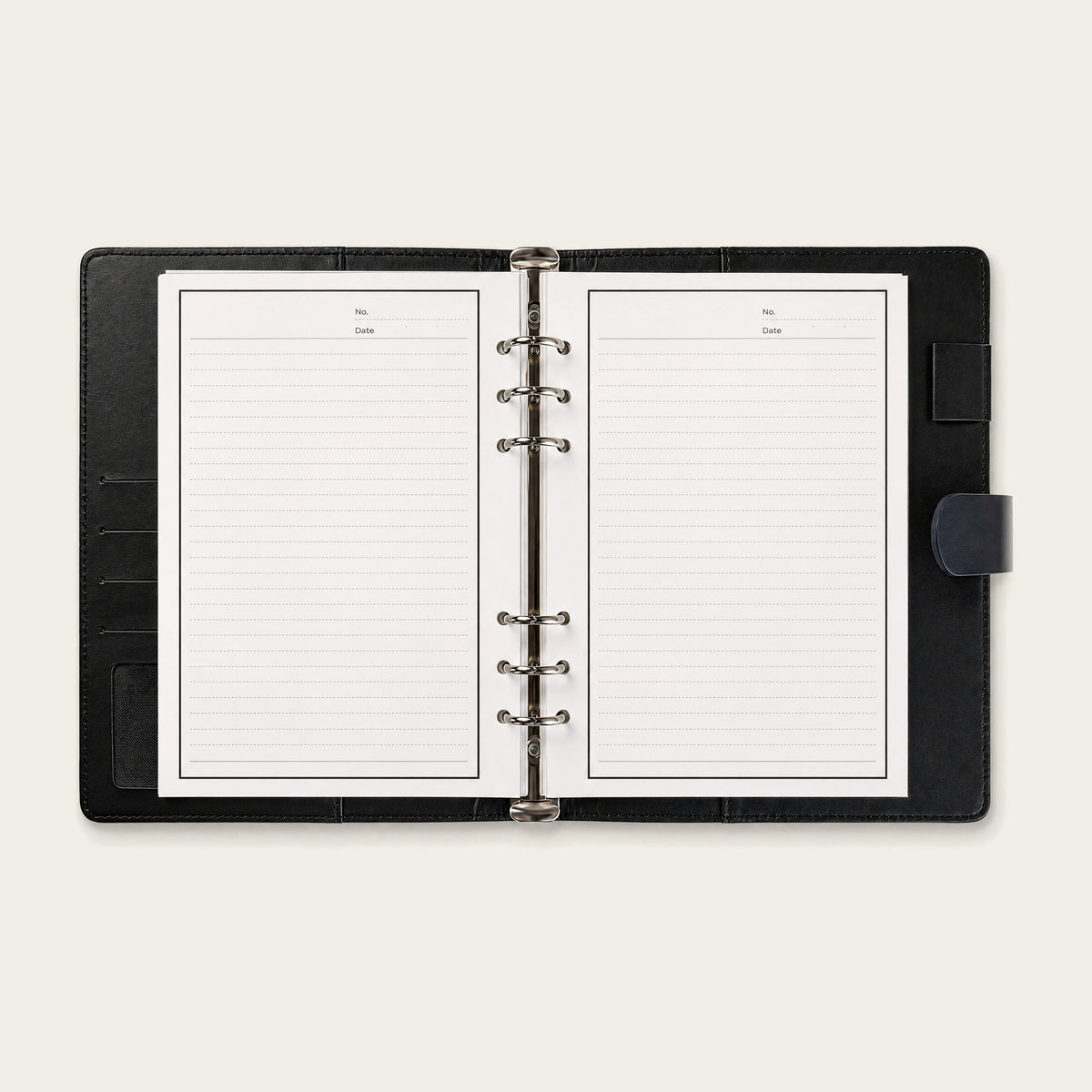 Infinote Executive Series AI Planner Smart Notebook – Navy Blue, open ruled pages