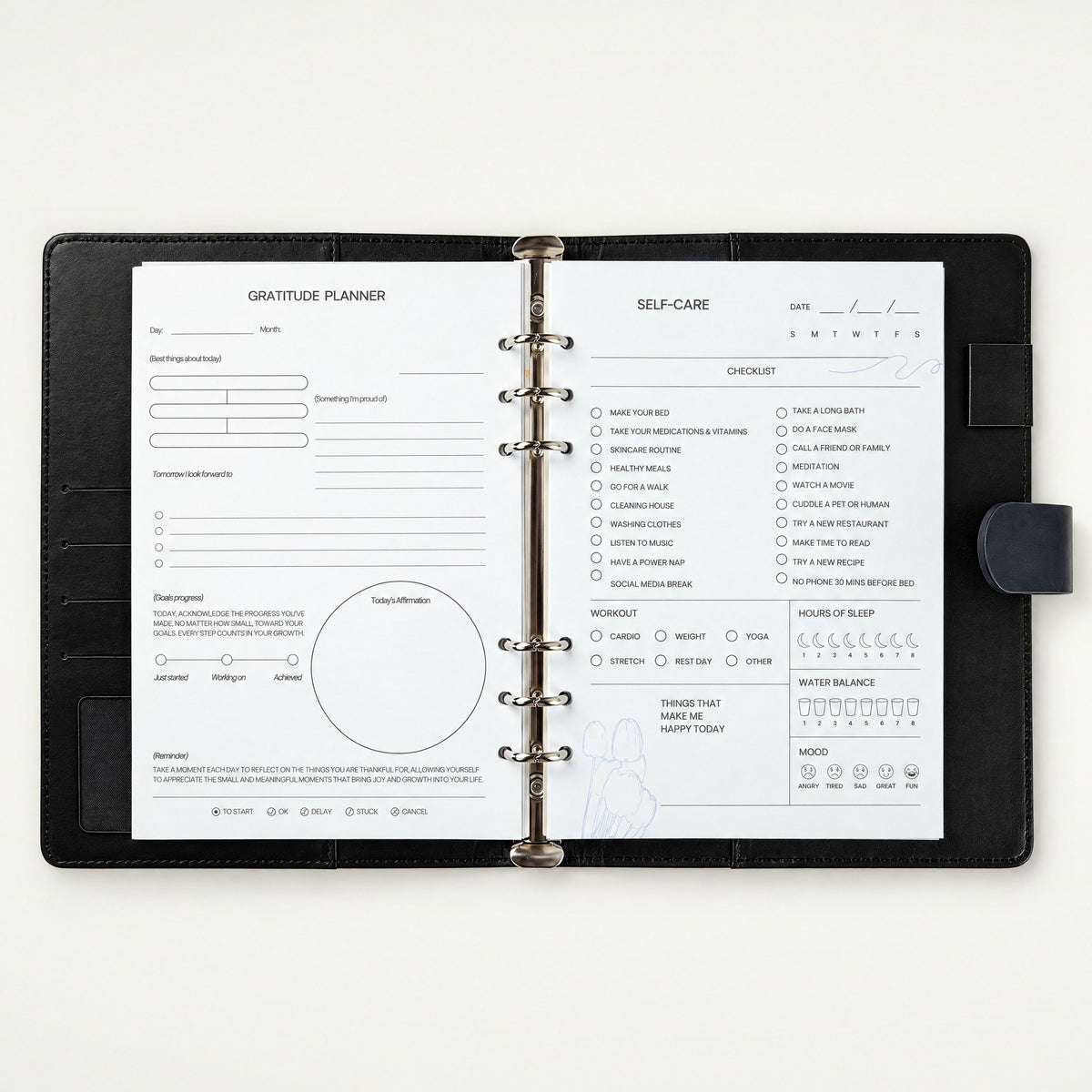 Infinote Executive Series AI Planner Smart Notebook – Navy Blue, planner pages