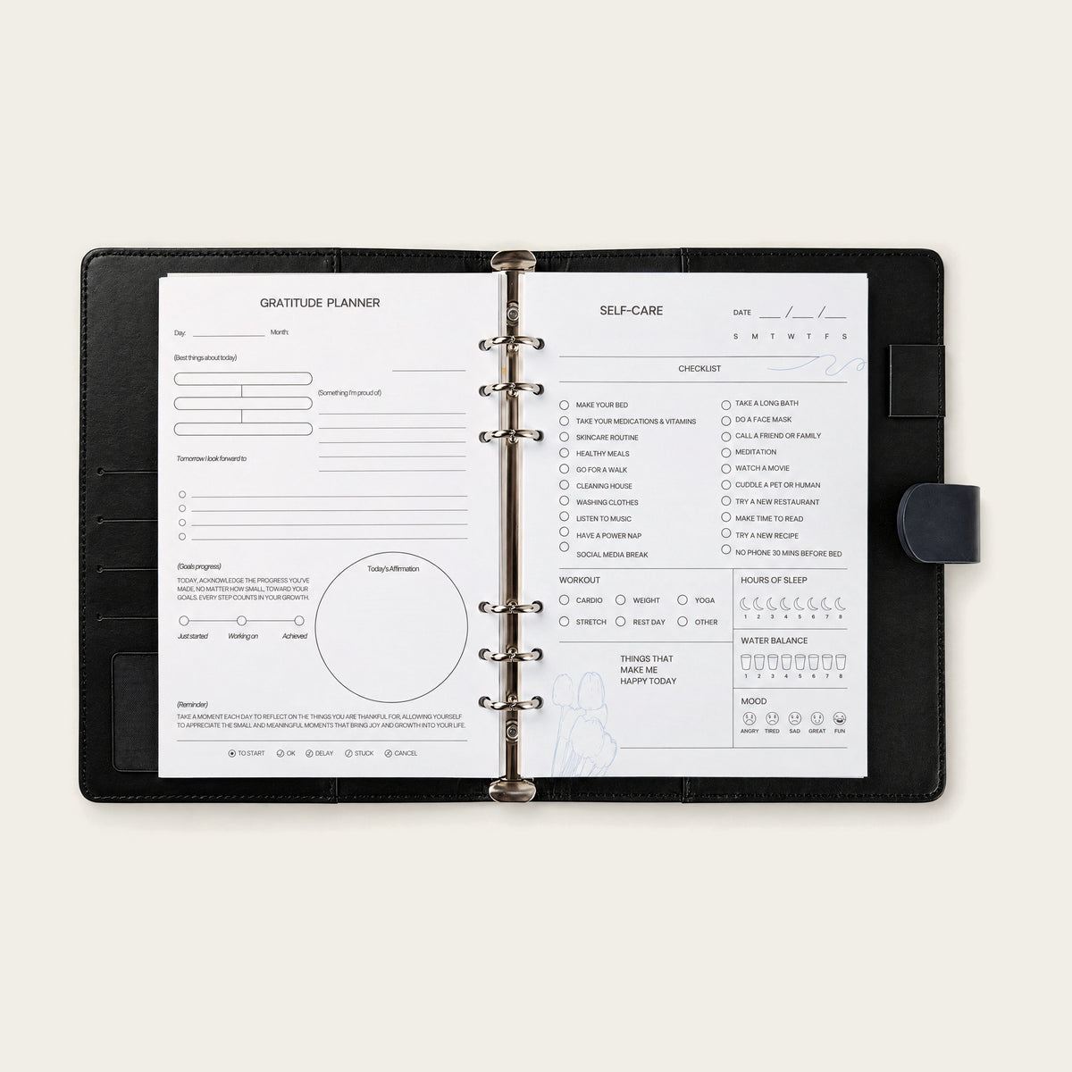 Infinote Executive Series AI Planner Smart Notebook – Navy Blue, planner pages 1